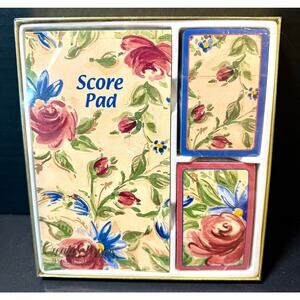 New Gibson Creative Papers Ramblin Rose Bridge Double Deck Gift Set Score Pad